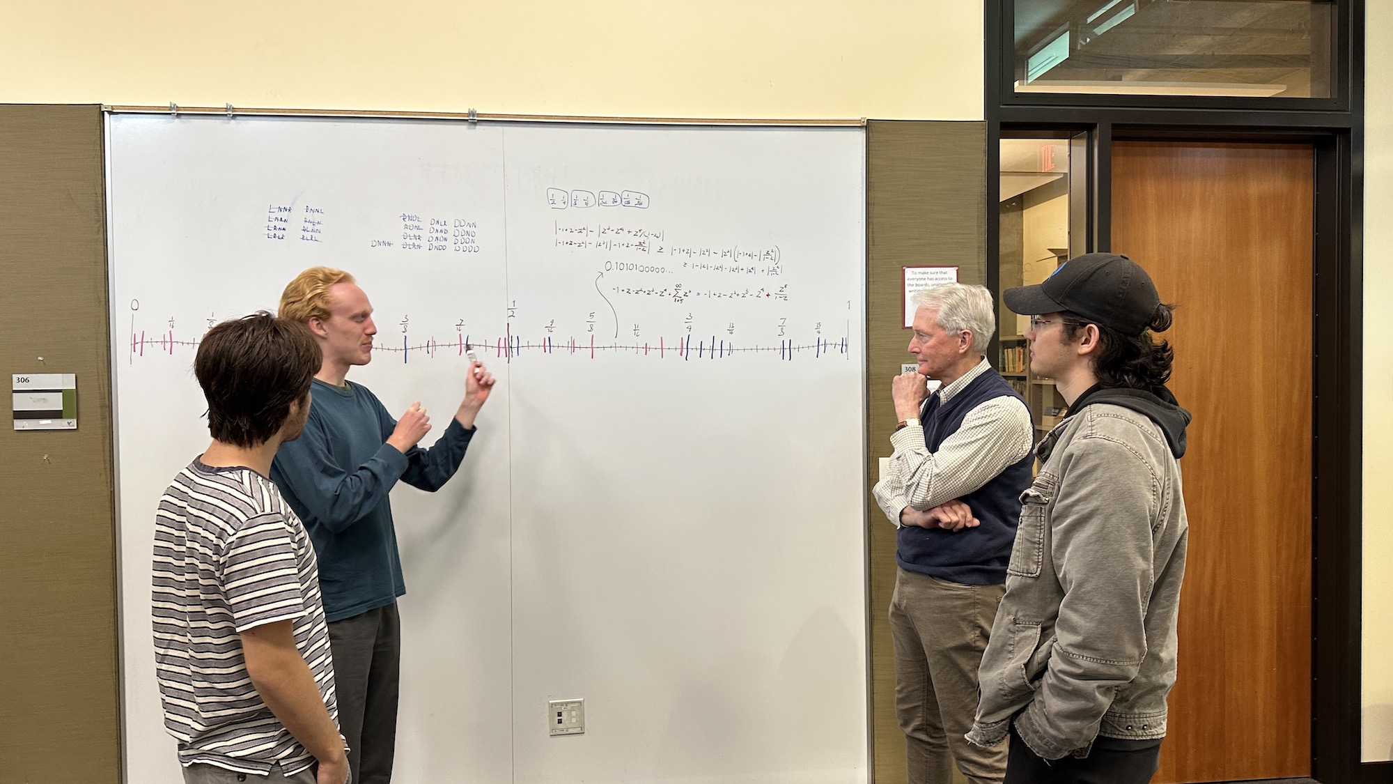 Students working at whiteboard