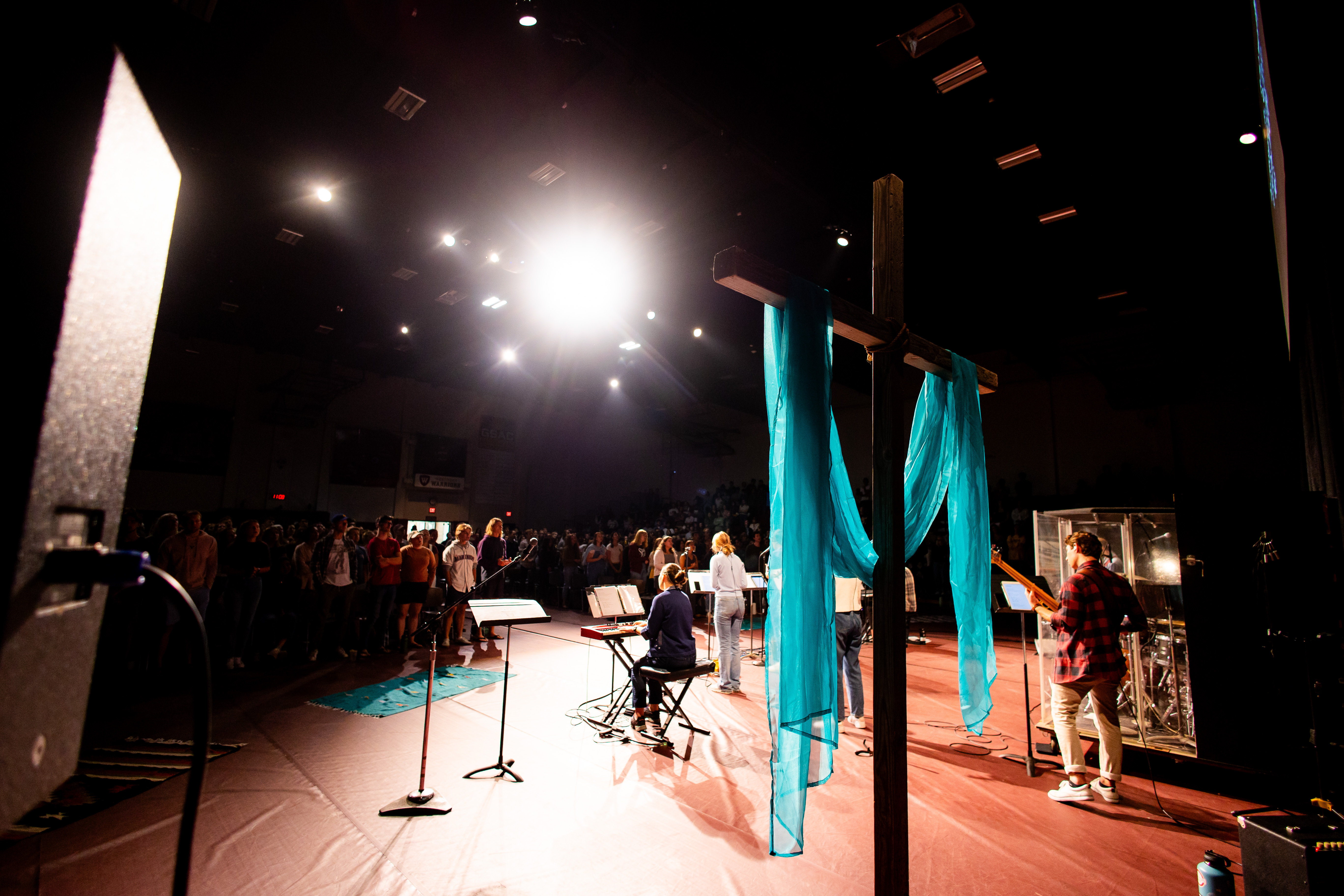 chapel cross and worship