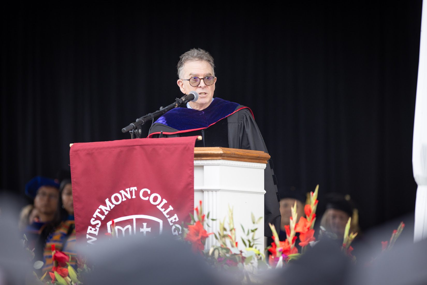 Jim Taylor speaking at Commencement