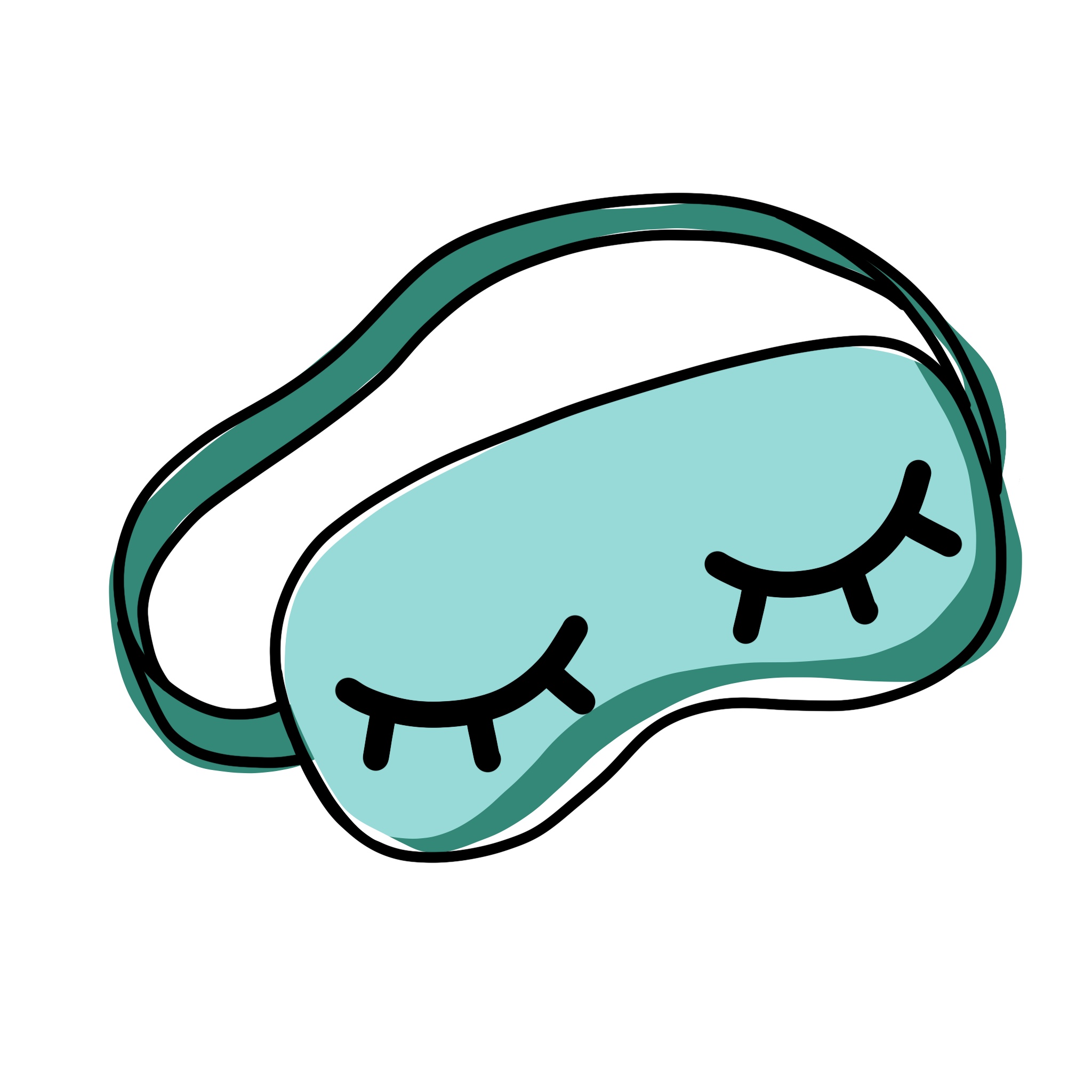 illustration of an eye mask for sleep