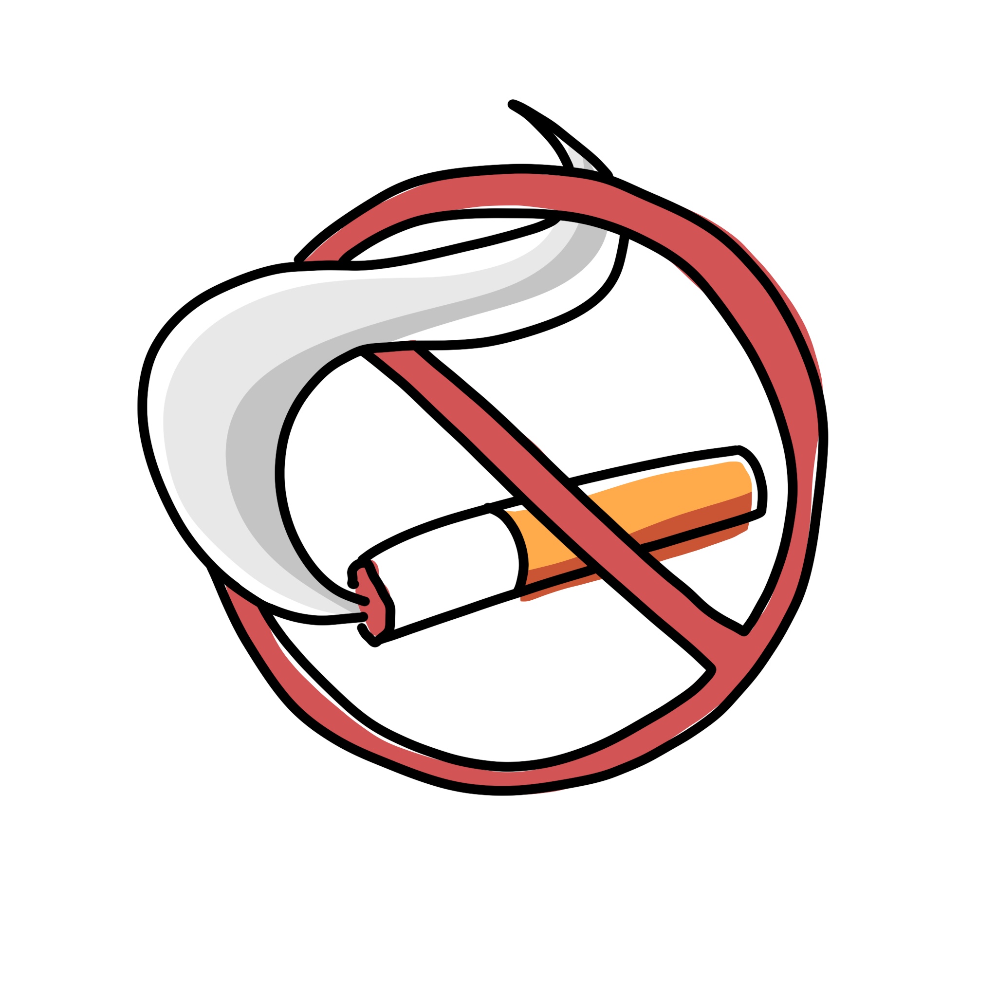 illustration of a "no smoking" icon