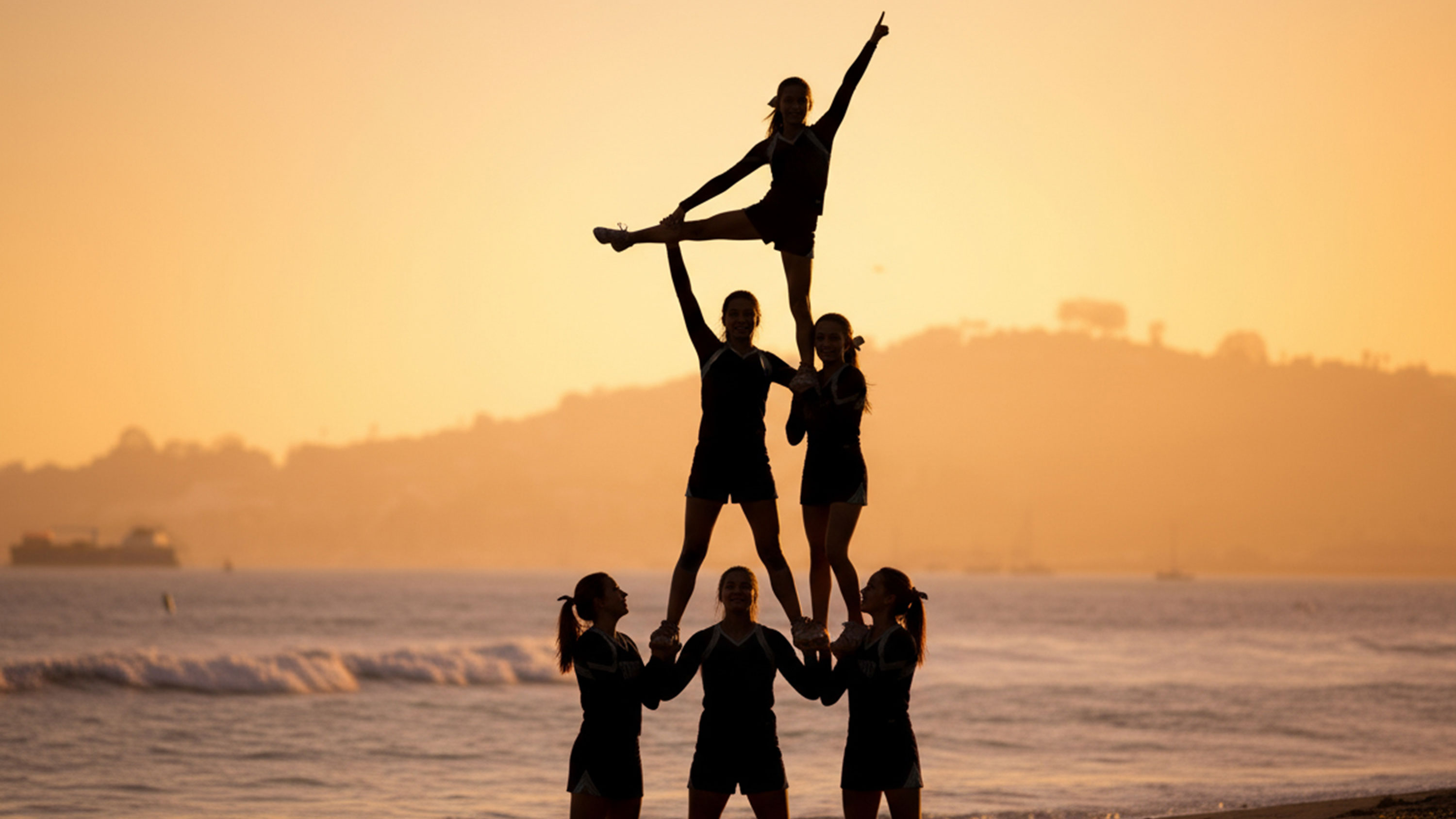 Westmont stunt at the beach