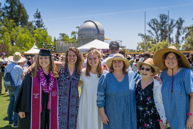 Left to right: Marliss Neal ’22, Mia Vidmar, Alaina Phillips Vidmar ’08, Clare Neal ’23, Melissa Witt Phillips ’80, Marliss Lockwood Witt ’54, Michelle Witt Neal ’82