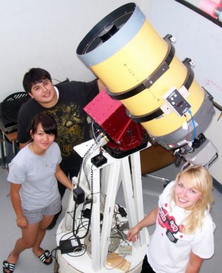 Summer Science Program students make telescopic observations of a near-Earth 