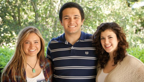 Last year's Summer Scholars Kelly Tully, Will Breman and Katelyn Mena 