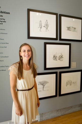 Natalie Hall '12 exhibits her art in last year's senior show
