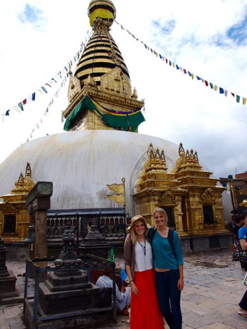 Tyler Merkel and Kelsey Canon in Nepal as part of Emmaus Road 2012