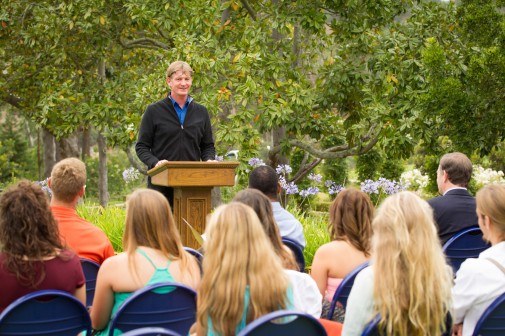 Dr. Chris Hoeckley address Summer Scholar graduates in 2013