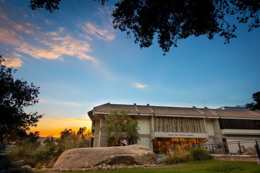 Voskuyl Library at sunset