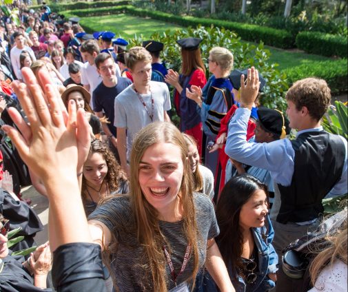 Students are congratulated on their First Walk