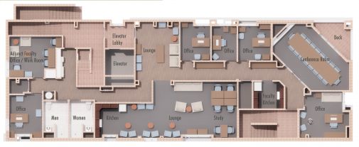 The design of the proposed remodeled second floor