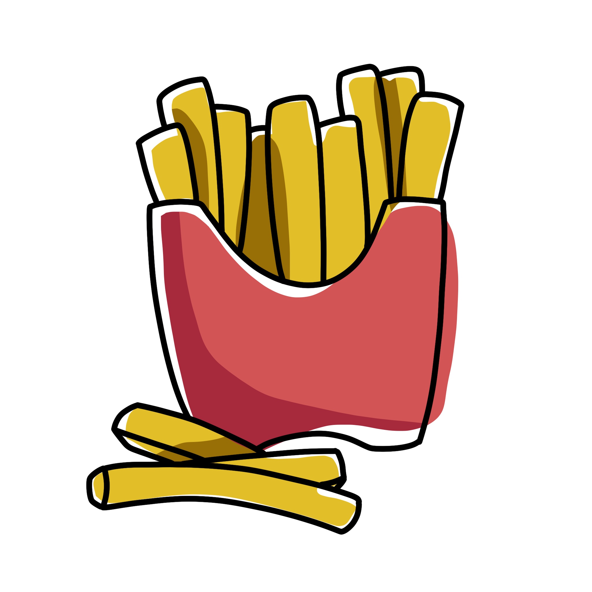 illustration of french fries
