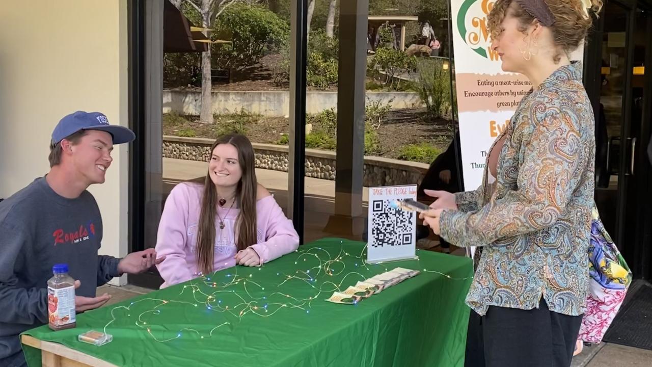 env science students at booth