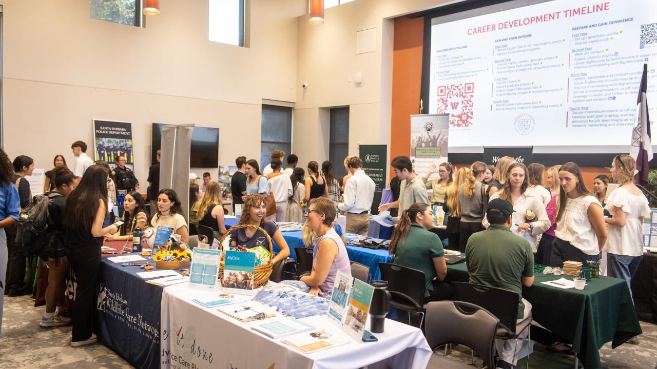 westmont students at 2025 career cafe
