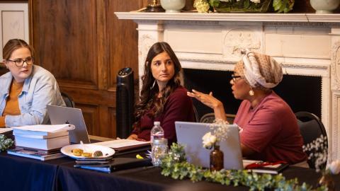 women talking together