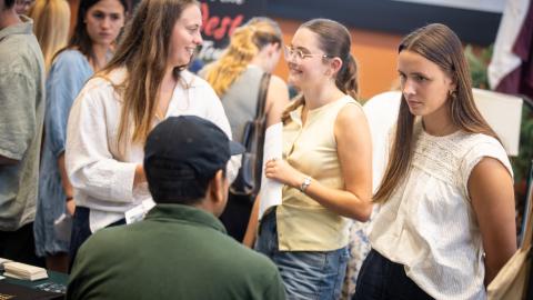 westmont students at 2025 career cafe