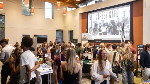 westmont students at 2025 career cafe