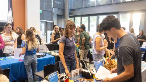 westmont students at 2025 career cafe