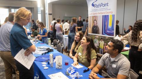 westmont students at 2025 career cafe
