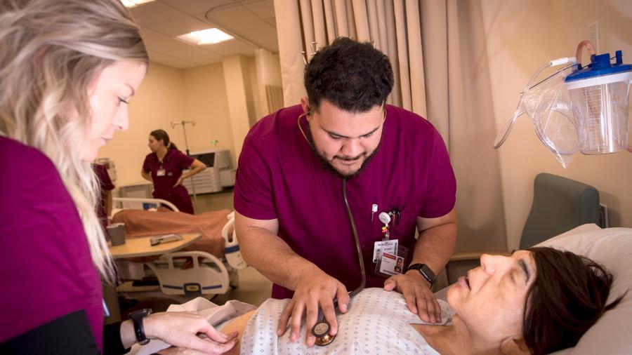 Westmont nursing students working