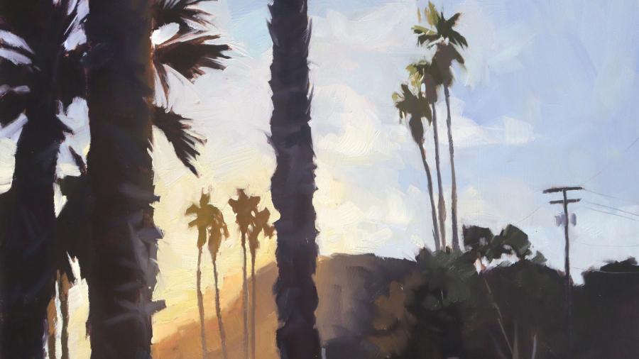 Haloed Giants oil painting