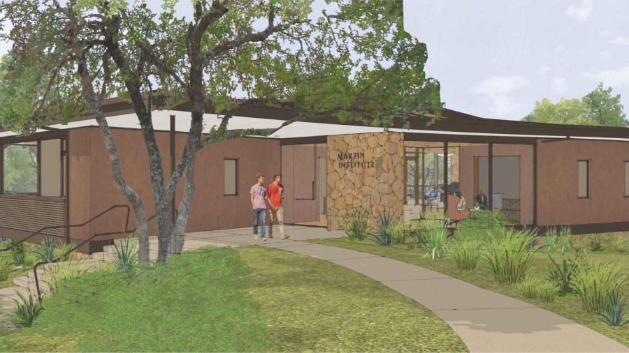 Martin Institute East Elevation Entrance Drawing