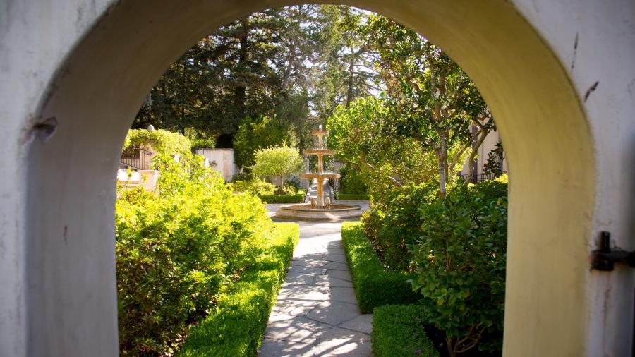 fountain on westmont campus