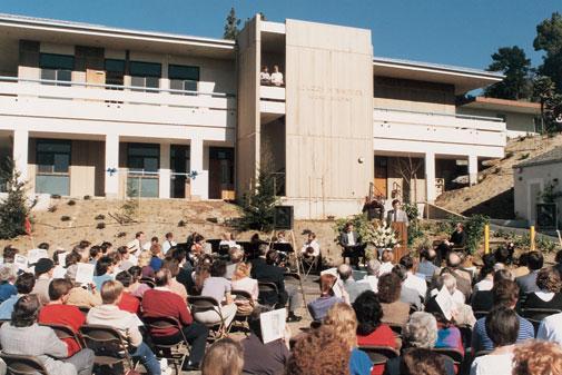 Whittier Hall dedication ceremony