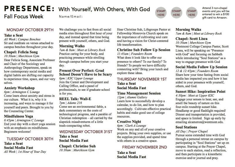 Fall Focus Week