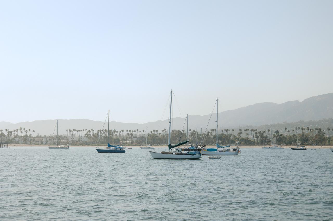 Boats in the Santa Barbara Harbor