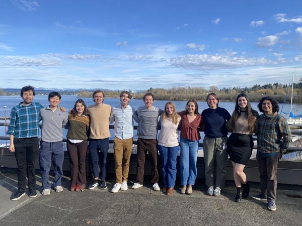 Michael Hemmett and his departmental cohort of graduate students in Earth and Space Sciences (ESS) at UW