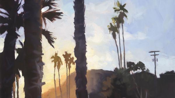 Haloed Giants oil painting