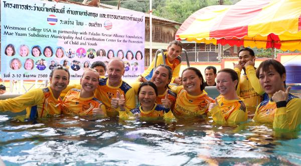Westmont Swimmers in Pool at Thailand