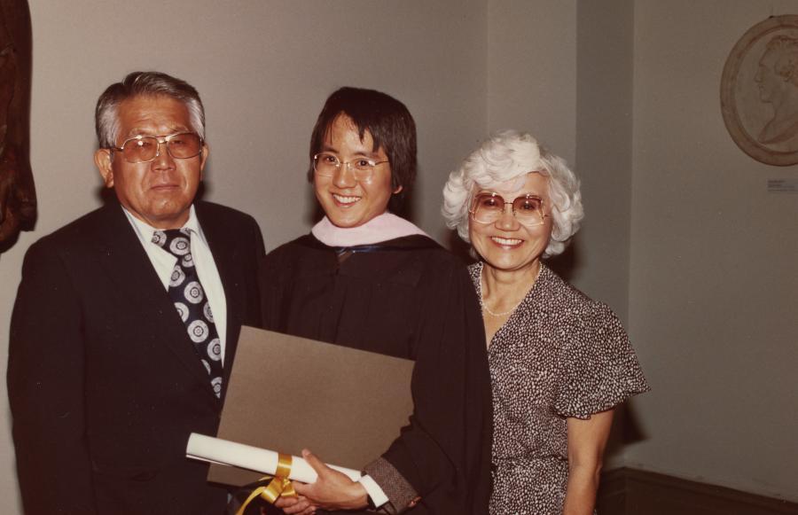 Joe, Paul and Kikkie at Paul’s graduation from Peabody Institute, 1984.
