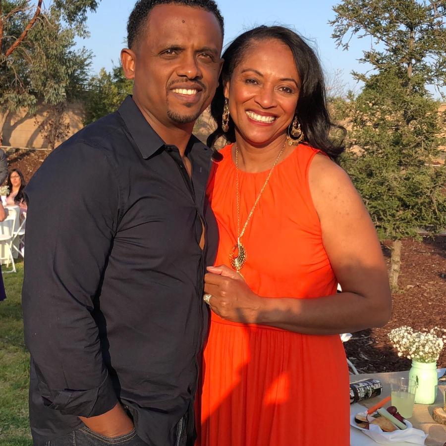 Kimberly Battle-Walters Denu and husband