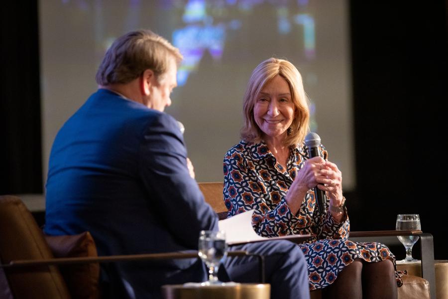 President Gayle D. Beebe and breakfast speaker Doris Kearns Goodwin