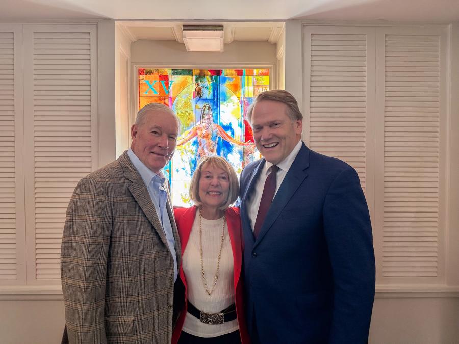 David and Jane Jackson with President Gayle D. Beebe