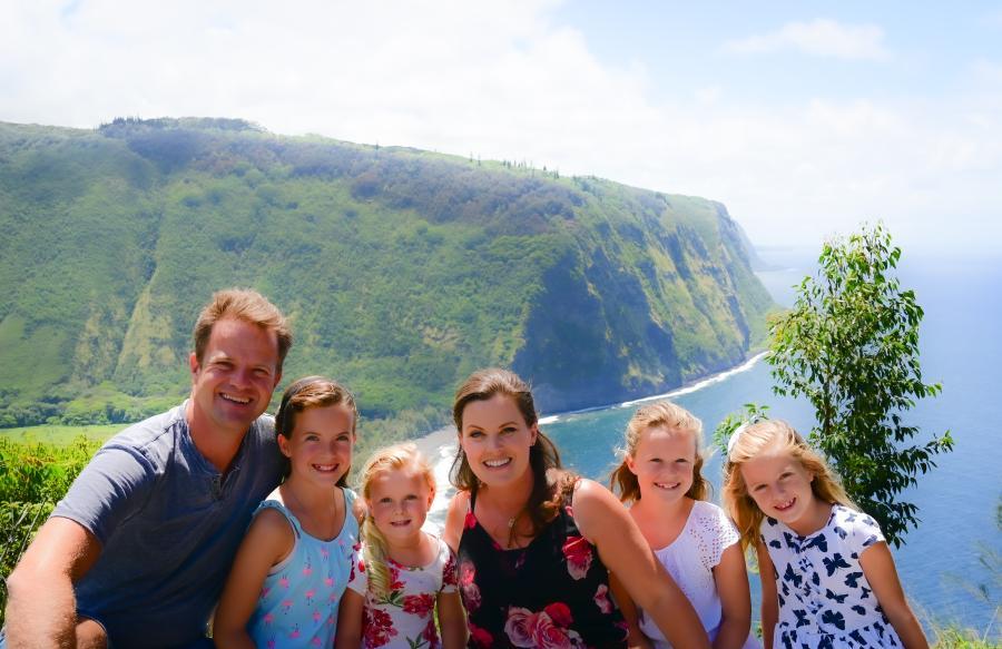 The Schroy family in Hawaii