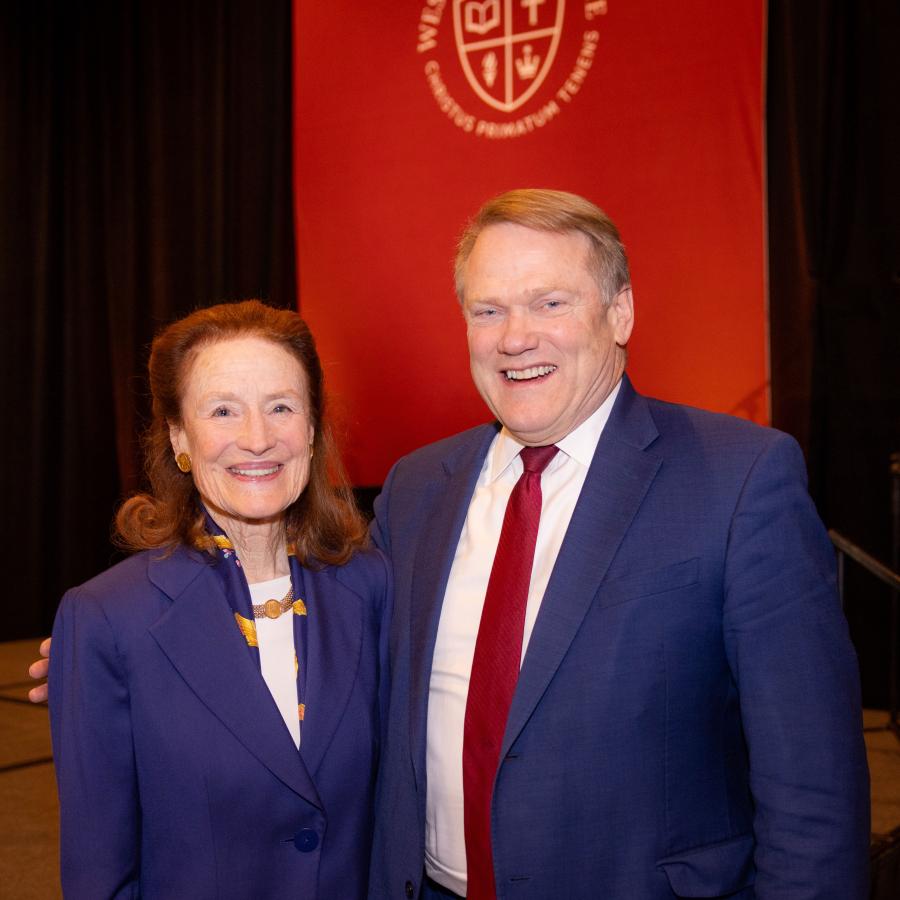 Henrietta Holsman Fore and President Gayle D. Beebe