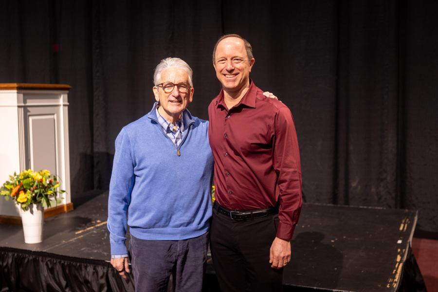 Biology professors Jeff Schloss and Steve Julio
