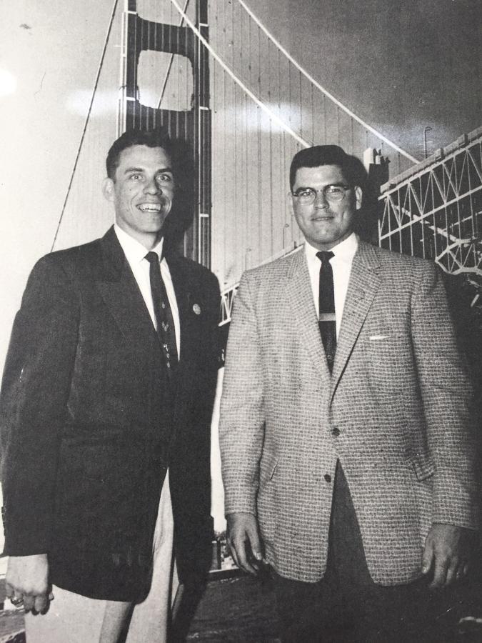 Al Witt ’54 (right) and friend John Crew ’54 (left)