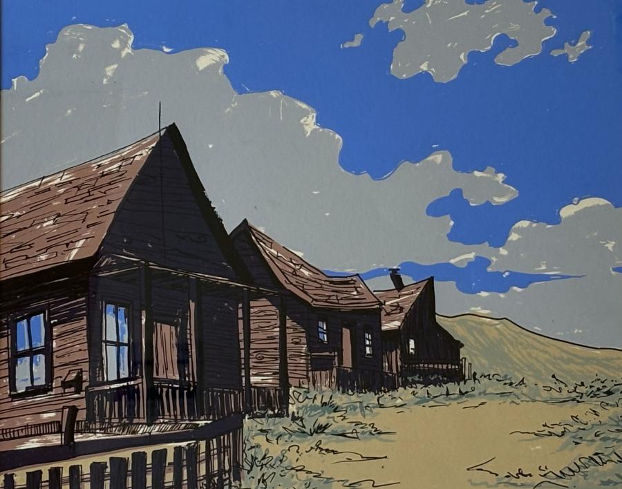 Laurea Wanner's screen print "Bodie, CA"