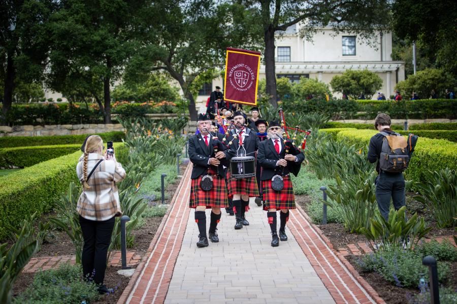 commencement 2025 westmont bagpipes