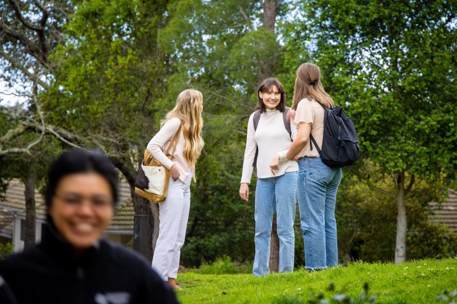 Students Talking on DC Lawn 