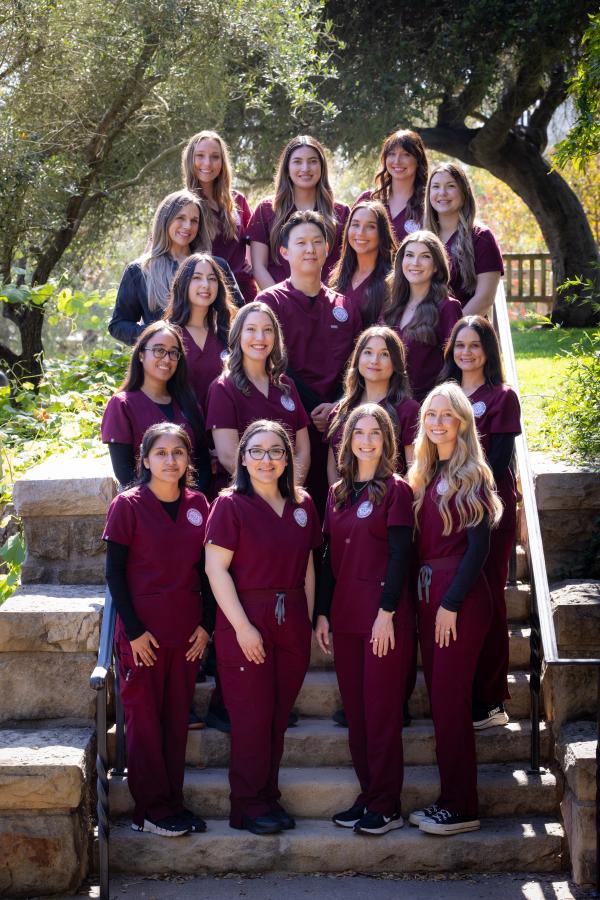 Nursing Cohort 8 in the Formal Garden