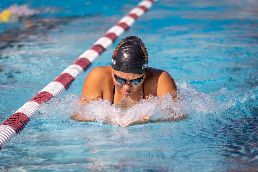 Ella Chaisson swimming