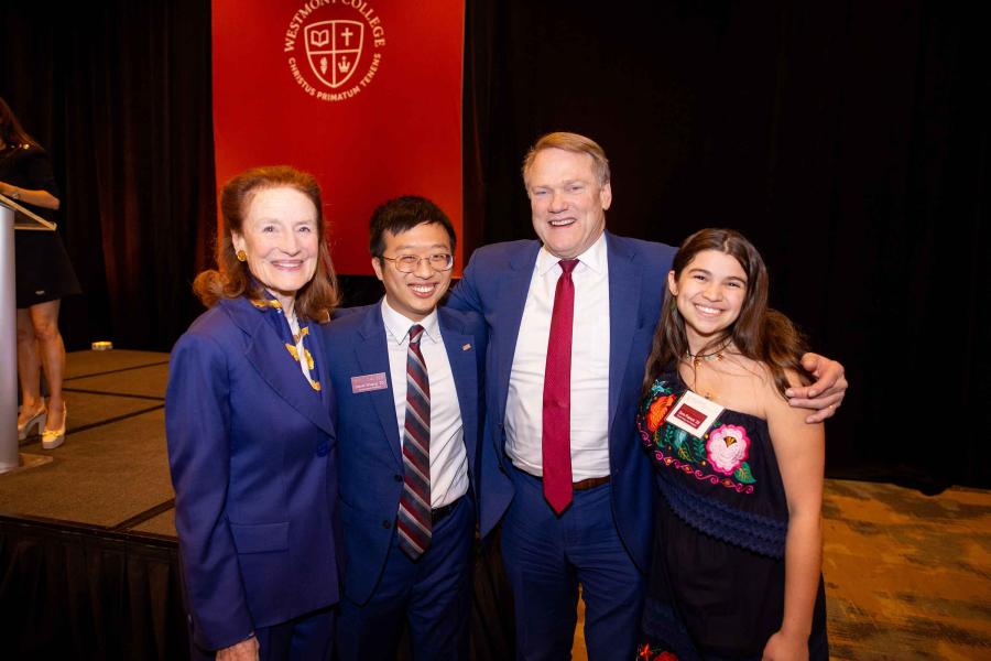 Henrietta Holsman Fore, WCSA President David Shiang, President Gayle D. Beebe and WCSA Vice President Sara Francis