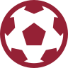 soccer ball icon maroon