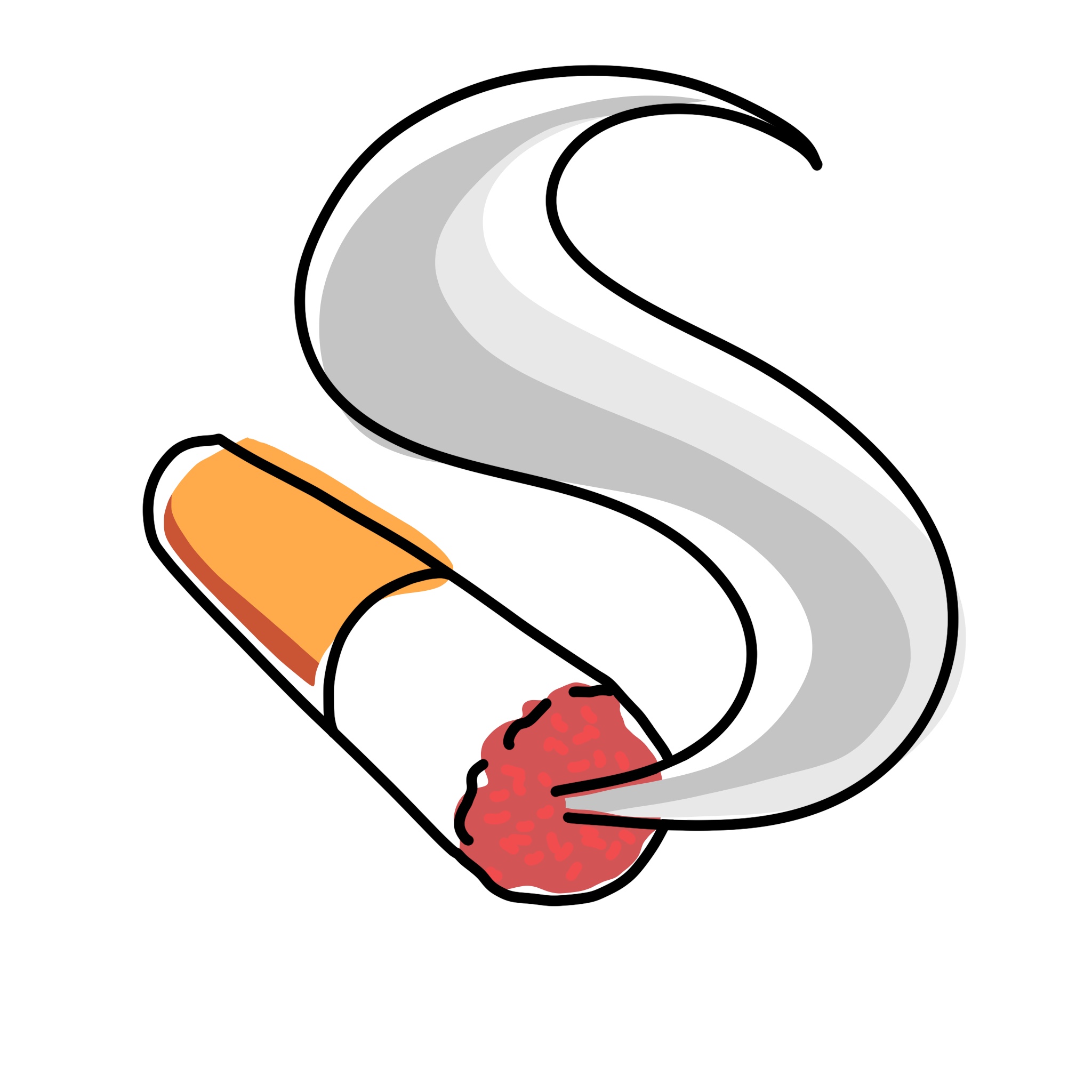 illustration of a smoking cigarette